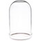 Plymor 3" x 5" Glass Display Dome Cloche with Silver Rim (Clear Glass Tray Base)